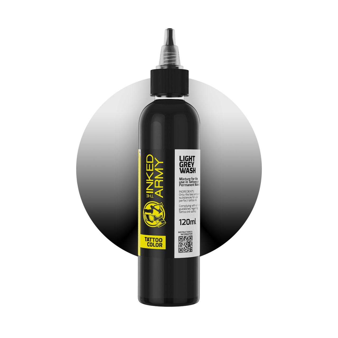 The Inked Army Light Grey Wash [120 ml] - farba do tatuowania