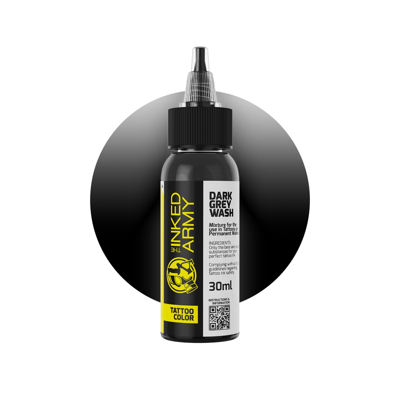 The Inked Army Dark Grey Wash [30 ml] - farba do tatuowania