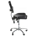 Taboret obrotowy z oparciem MIKA [bs]