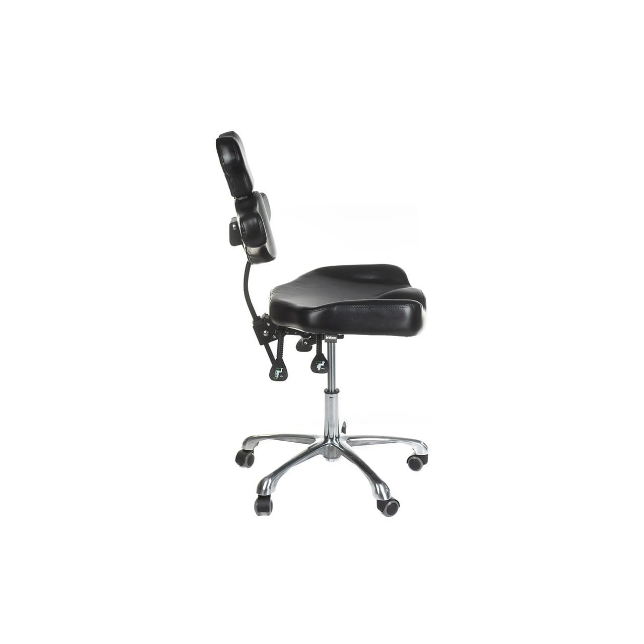 Taboret obrotowy z oparciem MIKA [bs]