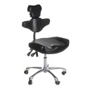 Taboret obrotowy z oparciem MIKA [bs]