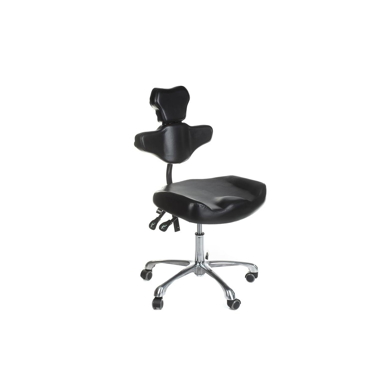 Taboret obrotowy z oparciem MIKA [bs]