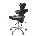 Taboret obrotowy z oparciem MIKA [bs]