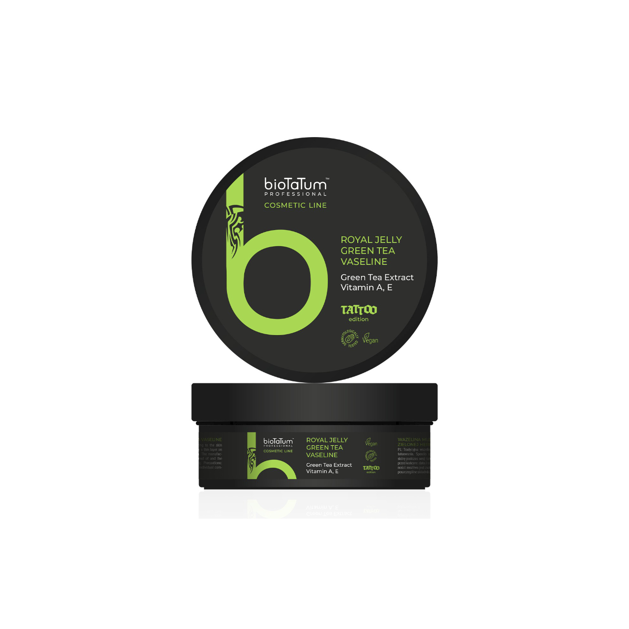 BioTaTum Royal Jelly Green Tea Vaseline [ 250 ml ] - pielęgnacja skóry podczas tatuowania