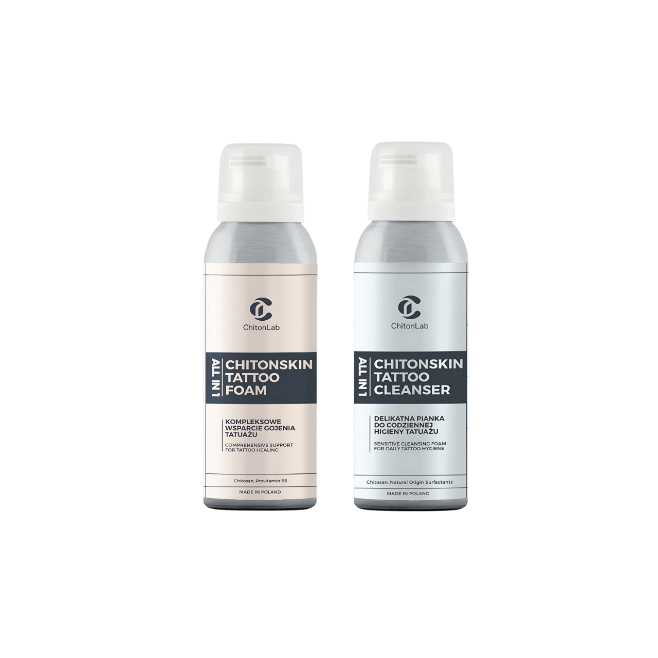 ChitonSkin Tattoo Foam & Tattoo Cleanser - zestaw pielęgnacyjny świeżego tatuażu