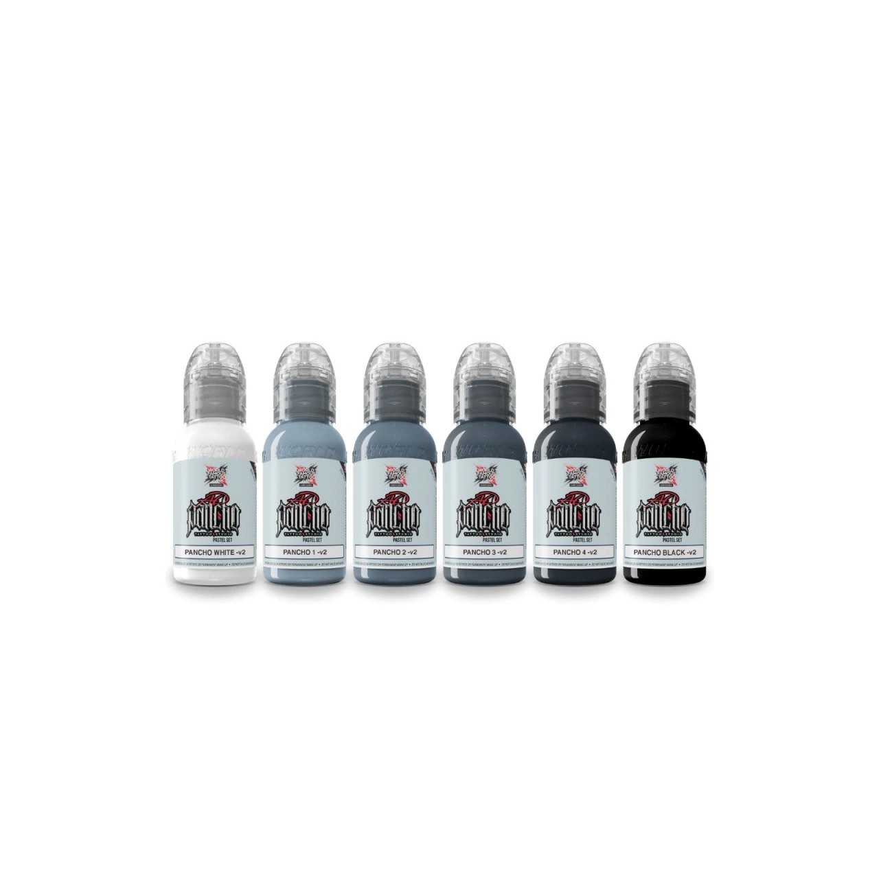 World Famous Limitless A.D. Pancho Pastel Set v2 [6x 30 ml] - zestaw farb do tatuowania