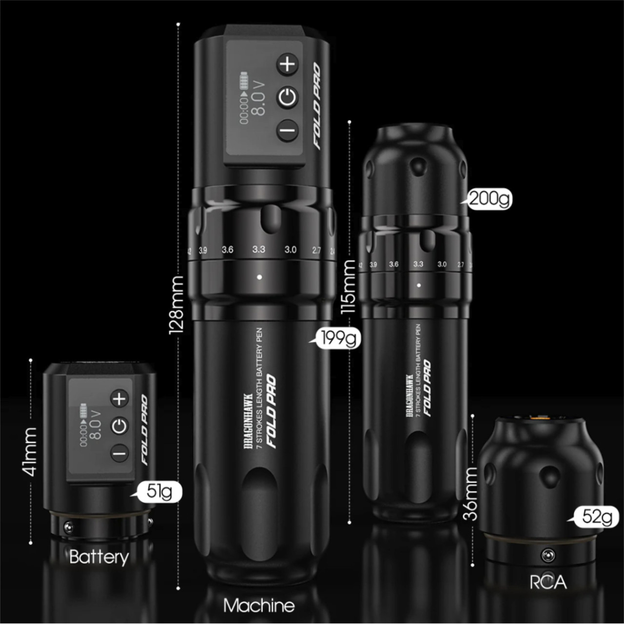 Dragonhawk Fold Pro - maszynka do tatuowania