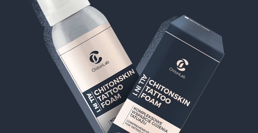 Chitonskin - marka pianek i płynów oczyszczających skórę podczas i po procesie tatuowania Polska marka Chitonskin to świetne pianki do mycia i pielęgnacji tatuażu